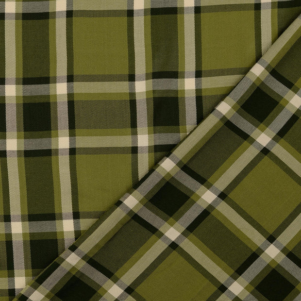 Viscose Poplin fabrik Olivgrün 