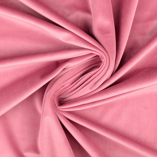 velours tissu vieux rose 