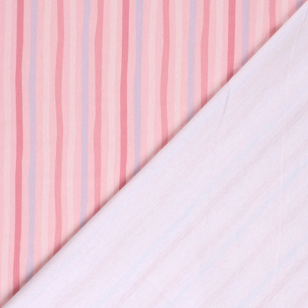 Jersey tissu rayures imprimé numérique 