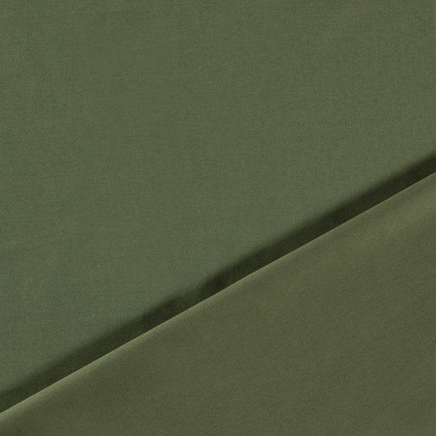 Popeline de Coton tissu Vert Olive 