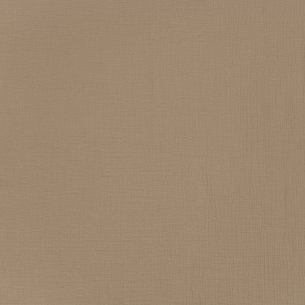 Double Gaze GOTS biologique tissu Gris taupe mat 