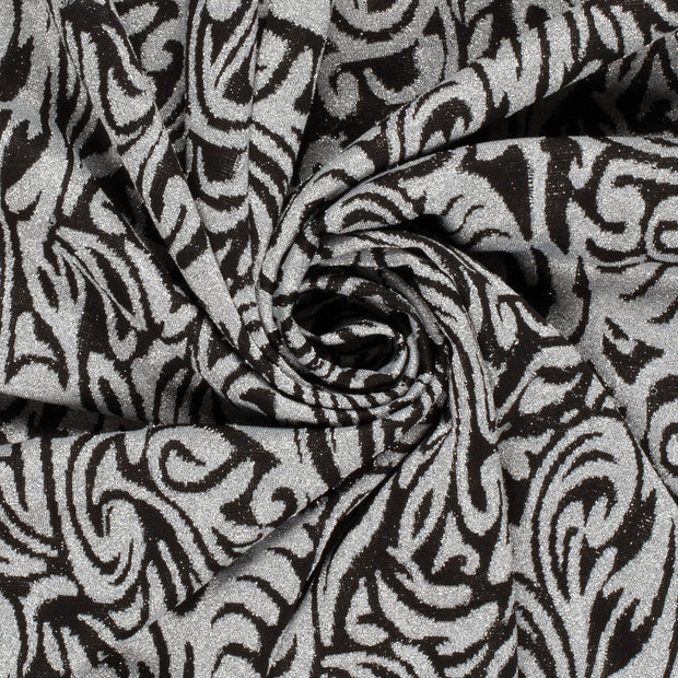 Jacquard tissu Abstrait Argent