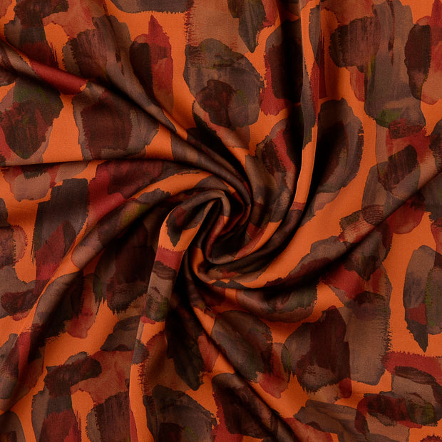 Viscose Poplin fabric orange 