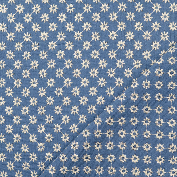 double gaze tissu Indigo 