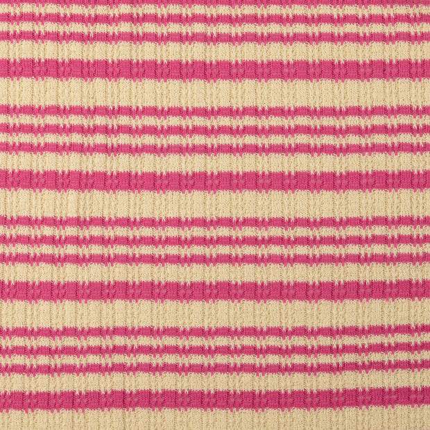 Heavy Knit fabrik Streifen Rosa