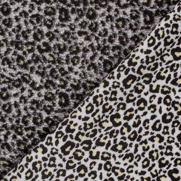 Sherpa Fleece fabrik Leoparden Jacquard 