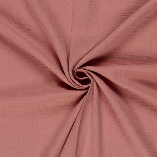 Muslin GOTS organic fabric Old Pink 
