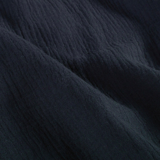 Double gaze très large tissu Unicolore Bleu Marine