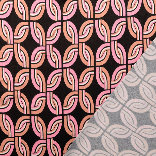 Viscose Satin tissu Saumon imprimé numérique 