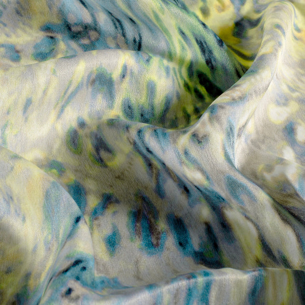 Satin Velvet fabric Abstract Indigo