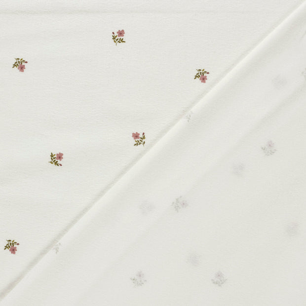 Flanelle tissu fleurs imprimé 