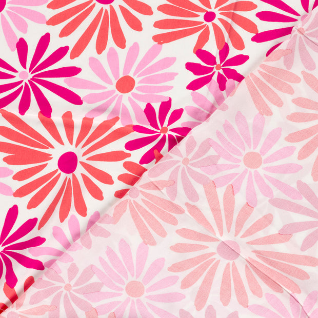 Bambou Poplin tissu fleurs imprimé 