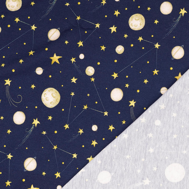  fabric navy digital printed 