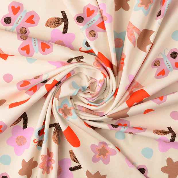 Cotton Jersey fabric Beige 