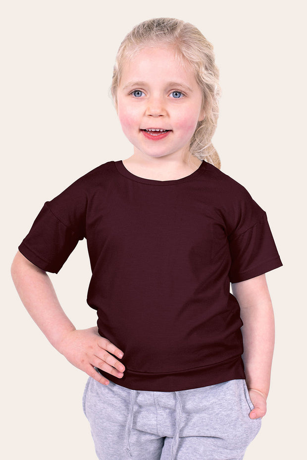 Jersey fabric Unicolour Wine red