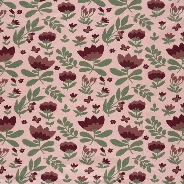 French Terry fabric Pink matte 