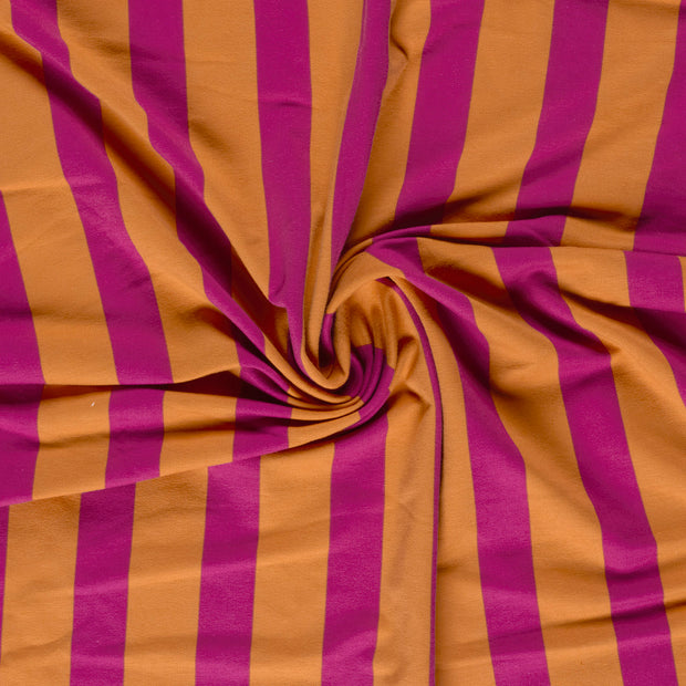 French Terry fabric Orange digital printed 