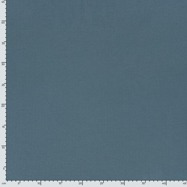 Rib Jersey fabric Unicolour Steel Blue