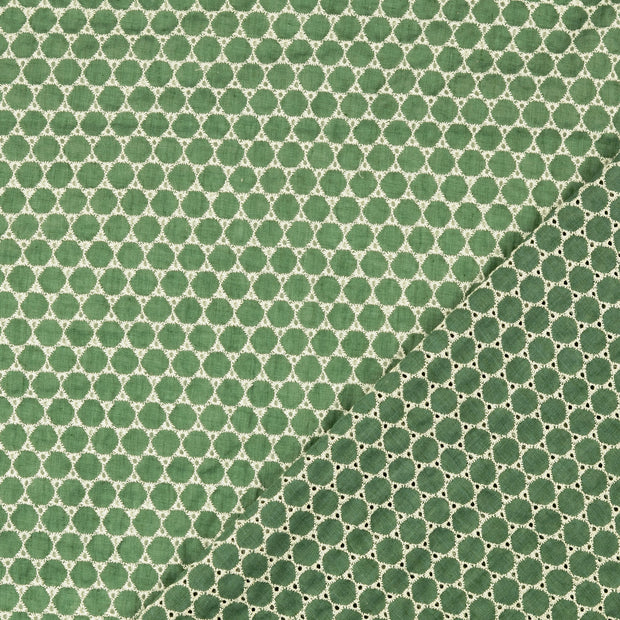 CO Voile fabrik Dunkelgrün stickerei 