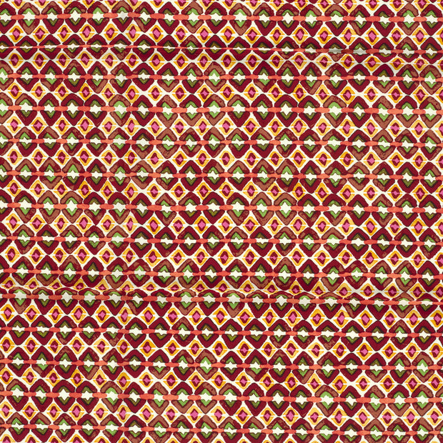 Viscose Poplin fabric Dark Red 
