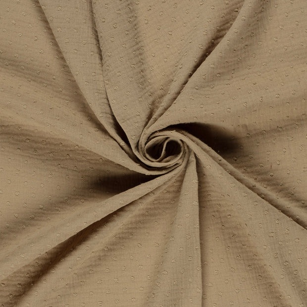 Muslin fabric Camel dobby 