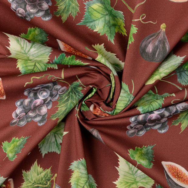 Cretonne tissu Bordeaux 