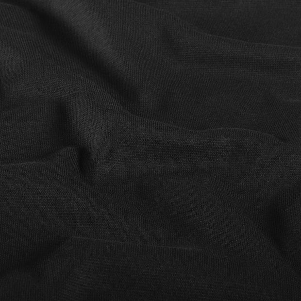 Cuff Material GOTS organic fabric Unicolour Black