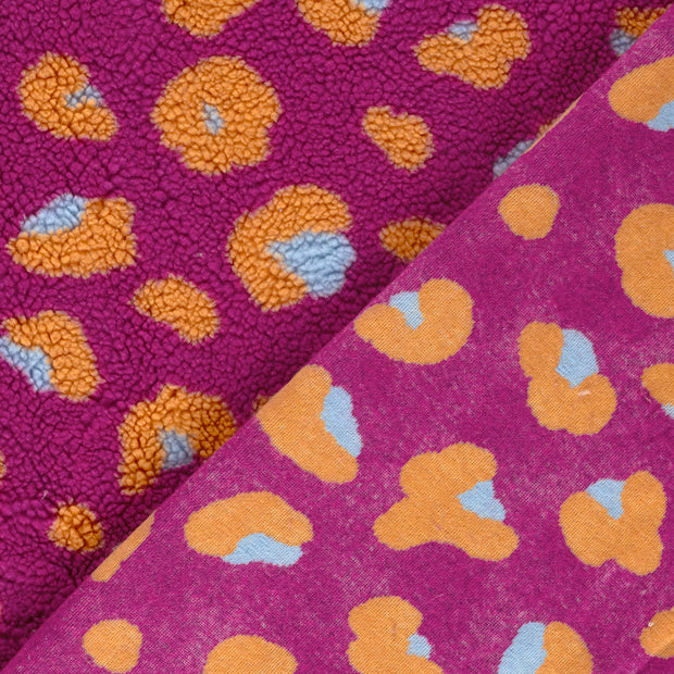 Sherpa Fleece fabric Leopards printed 
