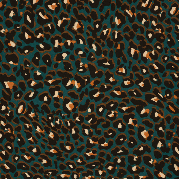 Viscose Poplin fabrik Petrol 