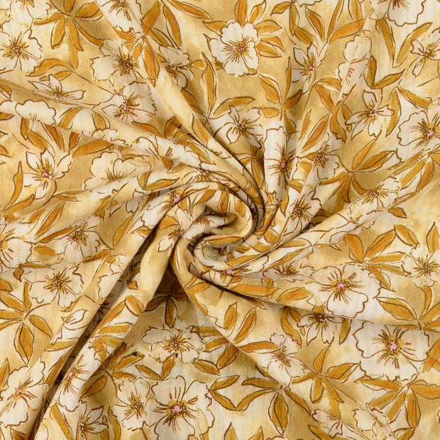 Cotton Poplin fabric brown 