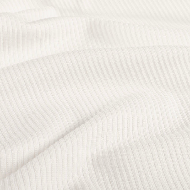 Rib Jersey fabric Unicolour Ivory