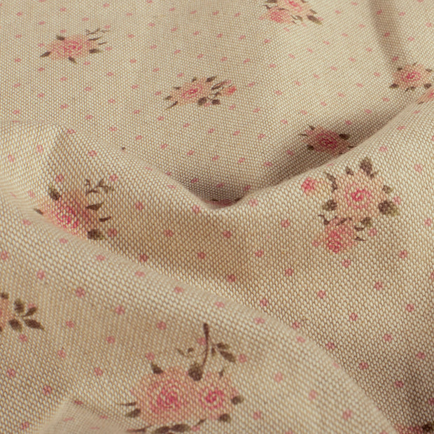 Aspect Lin tissu roses Rose