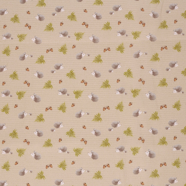 Waffelpiqué fabrik Beige matt 