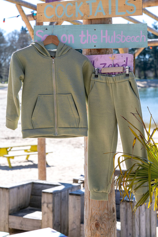Jogging fabric Unicolour Olive Green