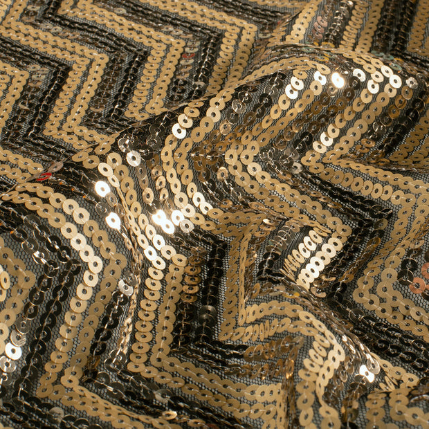 Maille tissu Unicolore Doré