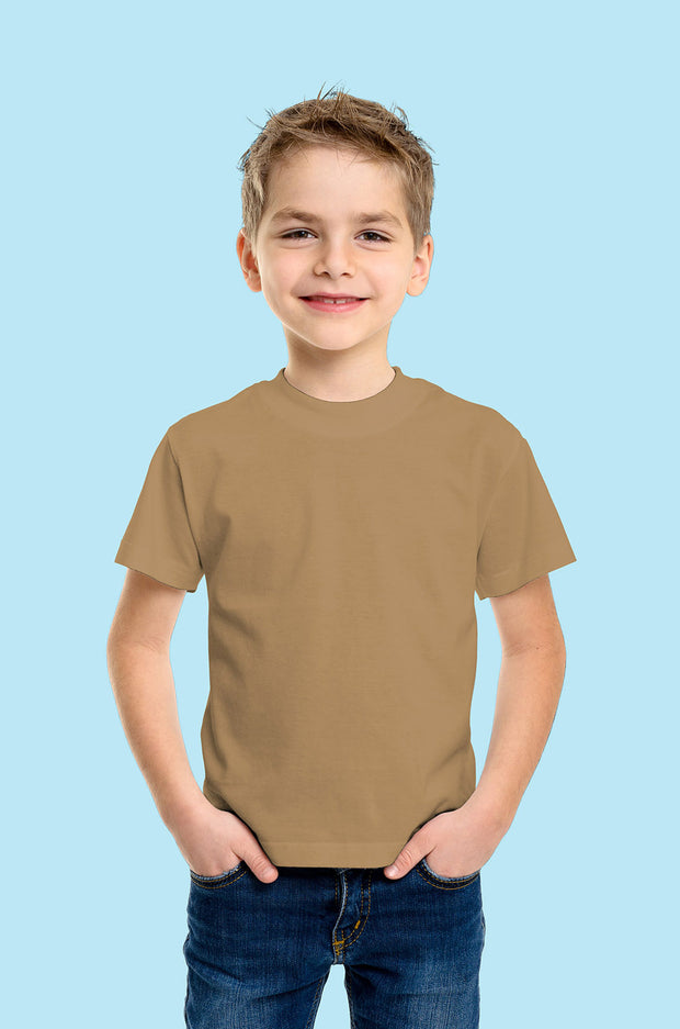 Jersey de Coton GOTS tissu Unicolore Camel