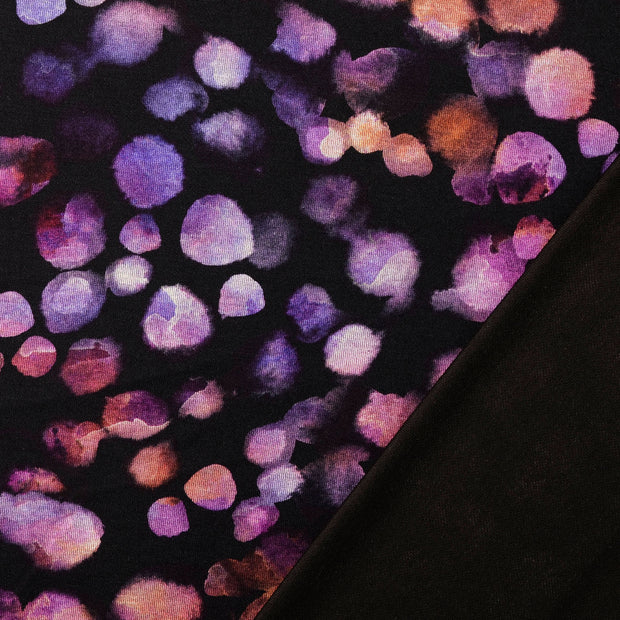 Jersey de Coton tissu Aubergine imprimé numérique 
