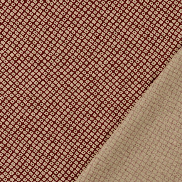 Cotton Poplin fabric Bordeaux printed 