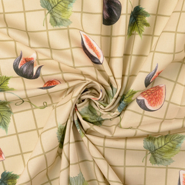 Cretonne fabric Beige 