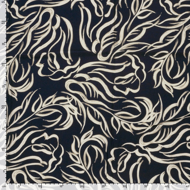 Viscose Twill fabrik Abstrakt Marine