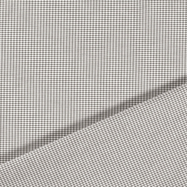 CO Popeline fabrik Karo's grau