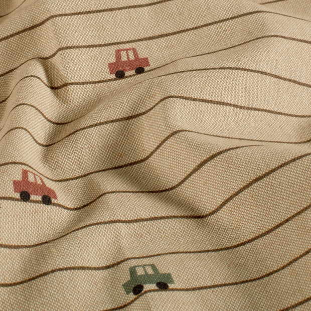Aspect Lin tissu véhicules Beige