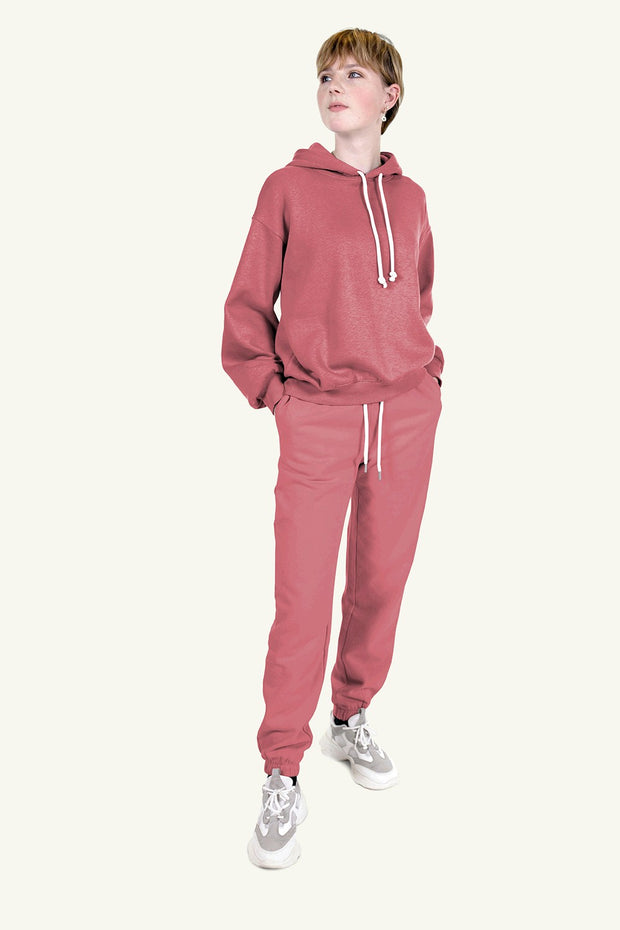 Jogging fabric Unicolour Coral