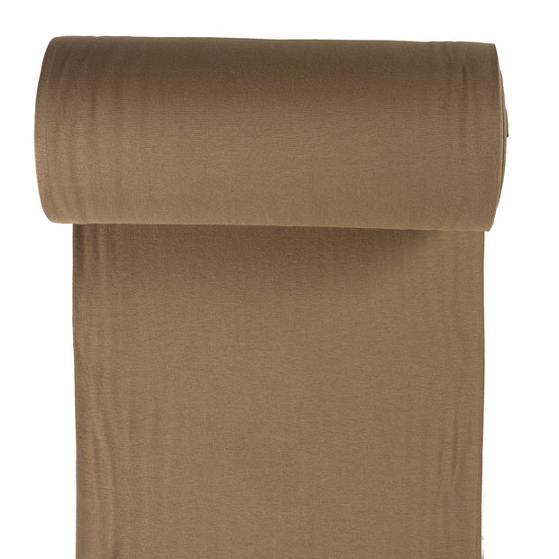 Bord Cote GOTS bio tissu Gris taupe mat 