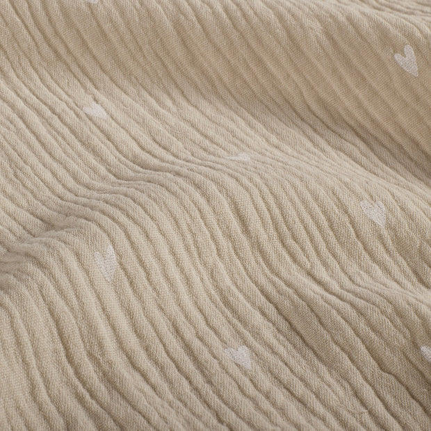 Musselin fabrik Herzen Beige
