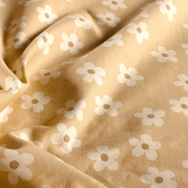  tissu fleurs Beige