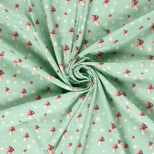 Jersey tissu Menthe imprimé numérique 
