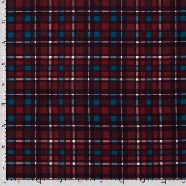 Flanelle tissu Carreaux Rouge