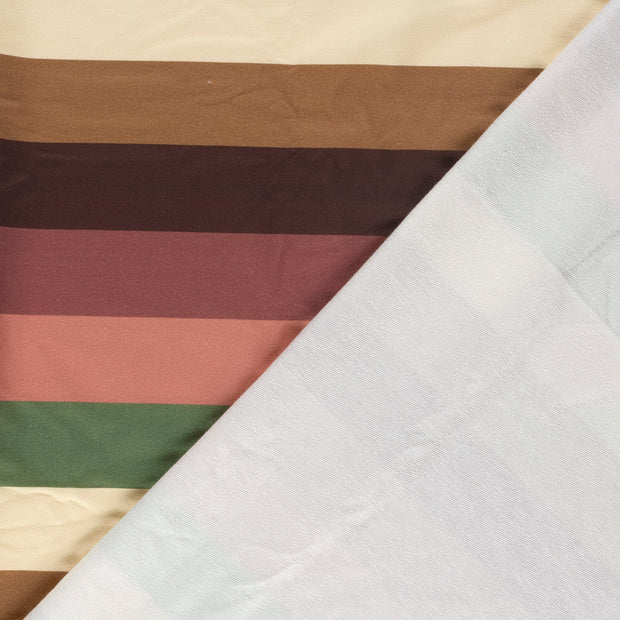 French Terry fabric Stripes digital printed 