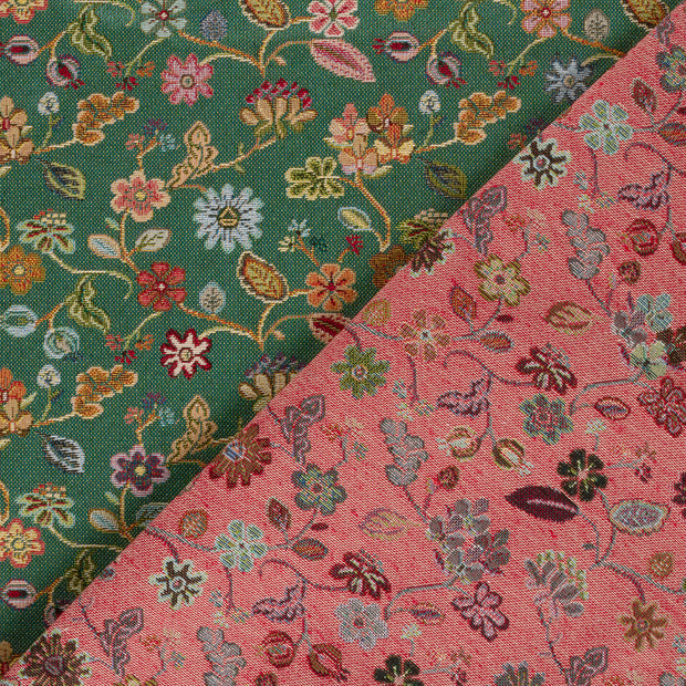 Gobelin tissu fleurs jacquard 